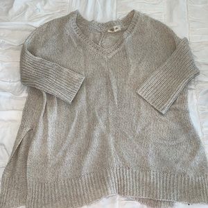Chunky knit 3/4 sleeve sweater